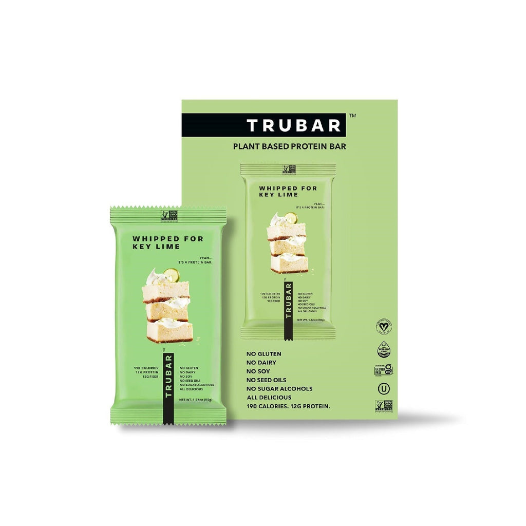 TRUBAR Plant-Based Protein Bar, 12g Protein, 13g Fiber, Vegan, Gluten Free, Non-GMO, Dairy Free, 12 CT