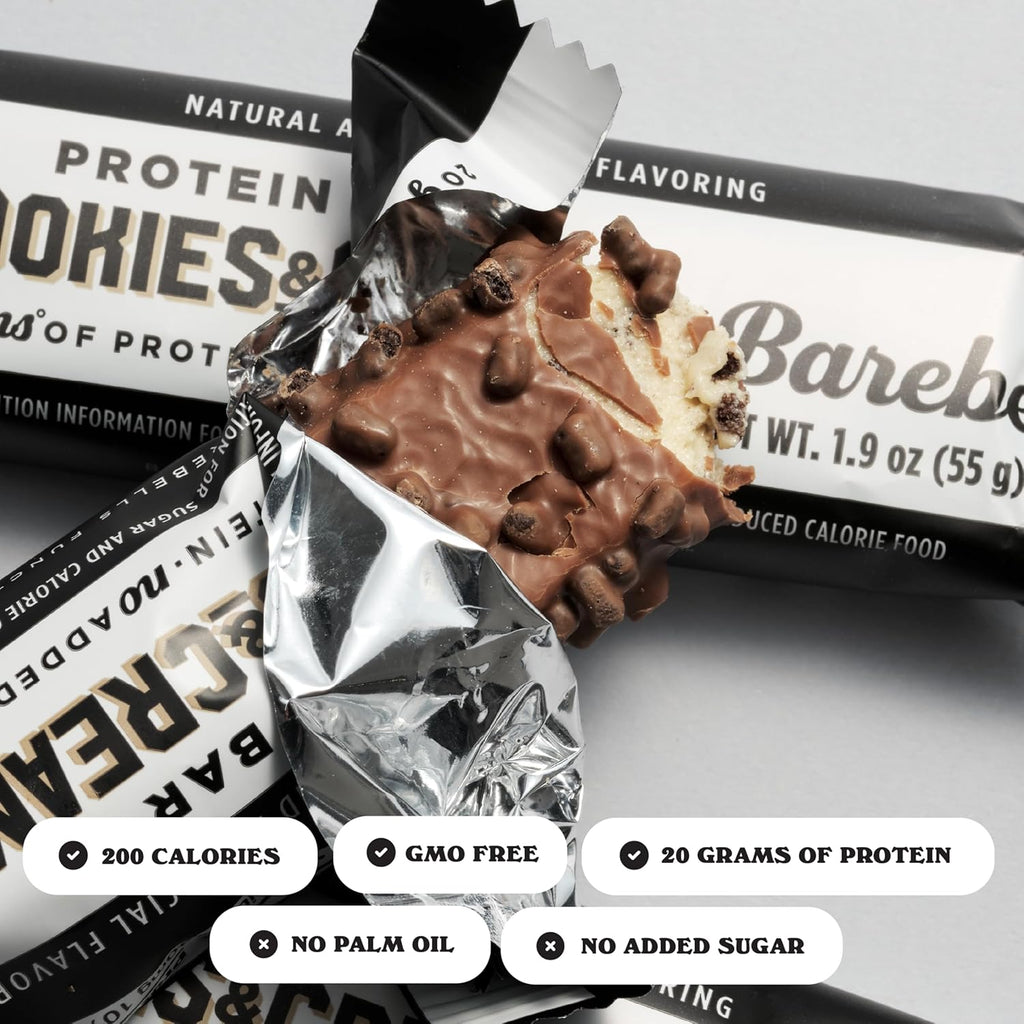 Barebells Protein Bars  - 12 Count, 20g High Protein Treats - Chocolate Nutrition Bar with 1g Total Sugars