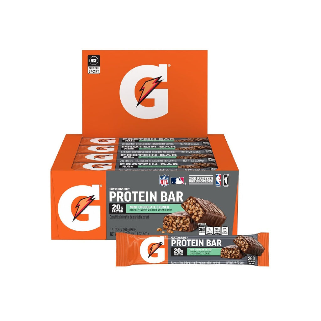 Gatorade Whey Protein Bar, 2.8 oz (12 pack, 20g protein per bar)