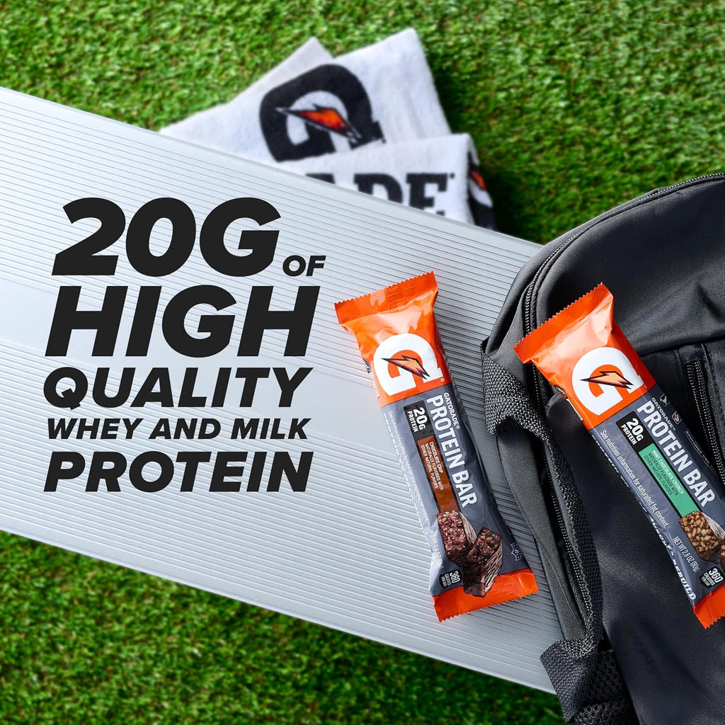 Gatorade Whey Protein Bar, 2.8 oz (12 pack, 20g protein per bar)