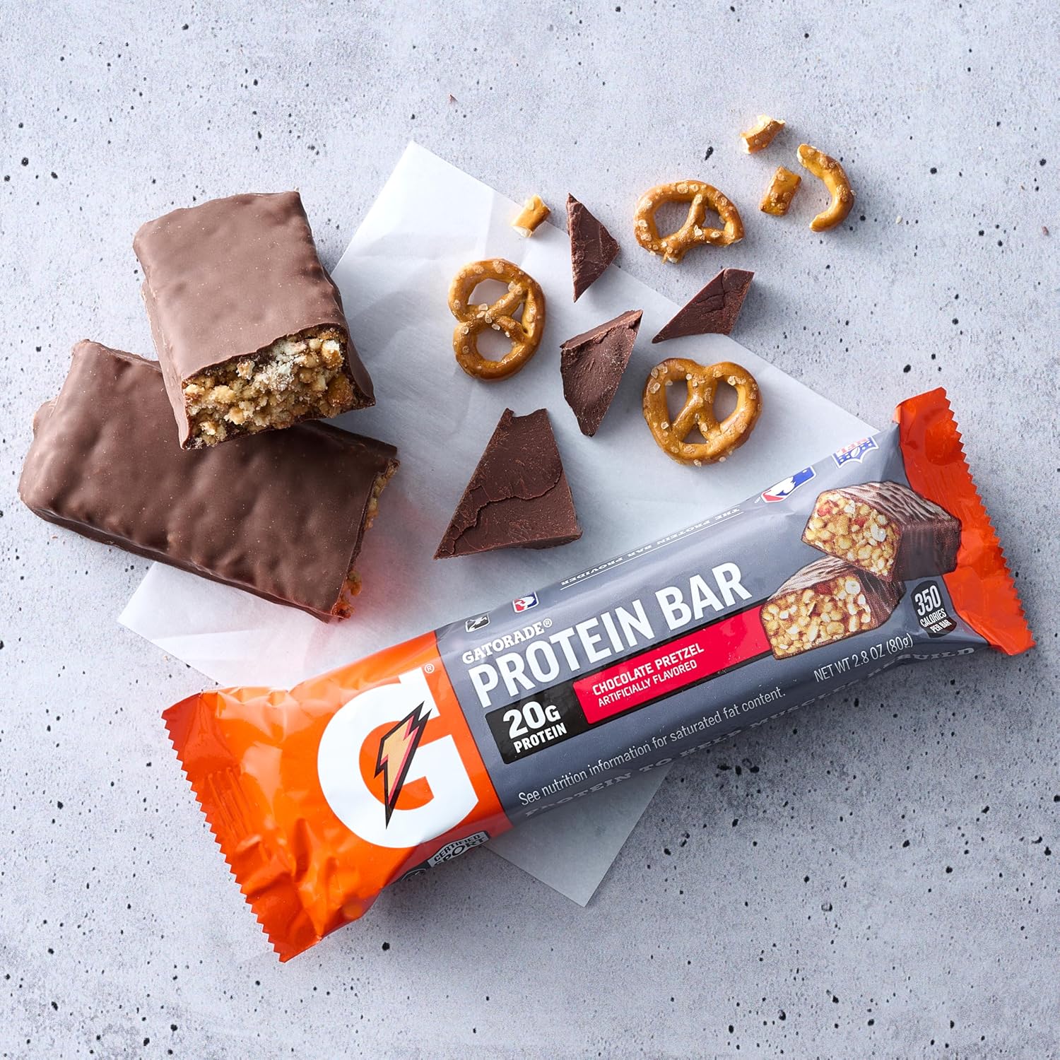 Gatorade Whey Protein Bar, 2.8 oz (12 pack, 20g protein per bar)