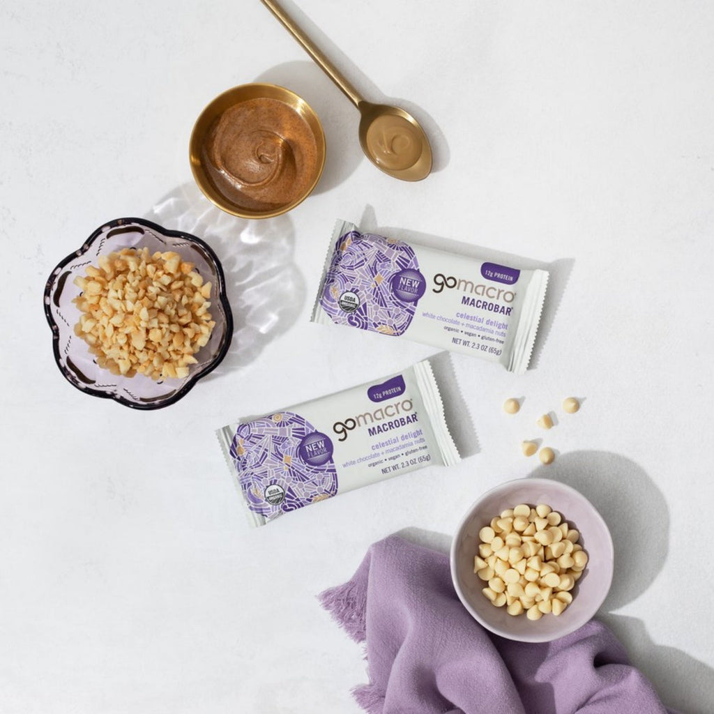 GoMacro MacroBar Organic Vegan Protein Bars, 11 grams of plant protein, 280 calories (2.3 Ounce Bars, 12 Count)